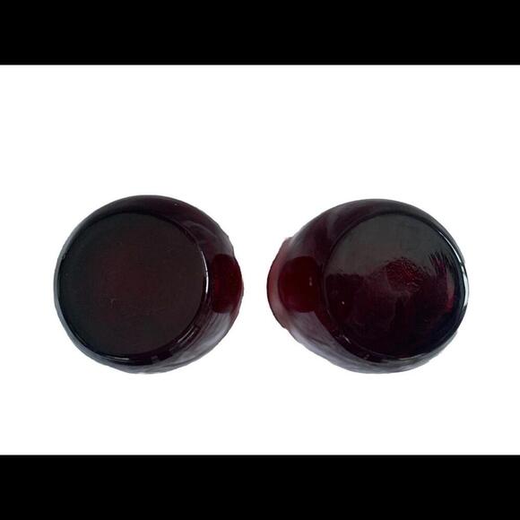 Anchor Hocking 1940's Lot of 2 Ruby Red Depression Glass 8 Ounce Juice Tumbler - Picture 8 of 10